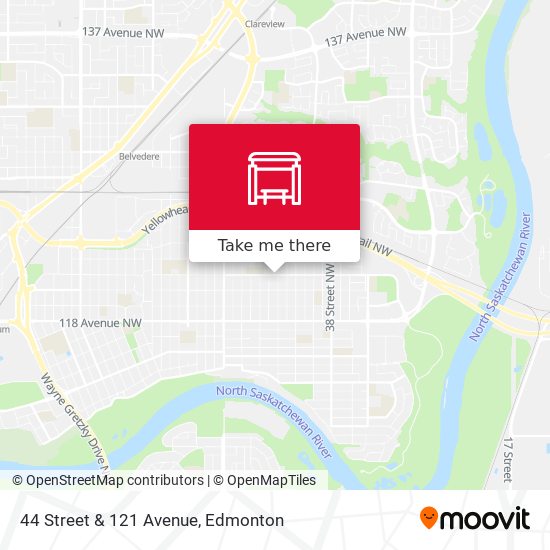 44 Street & 121 Avenue map