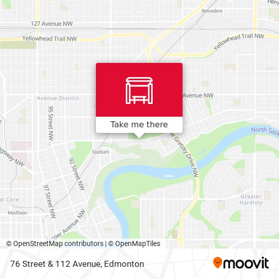 76 Street & 112 Avenue map