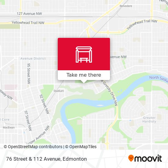 76 Street & 112 Avenue map