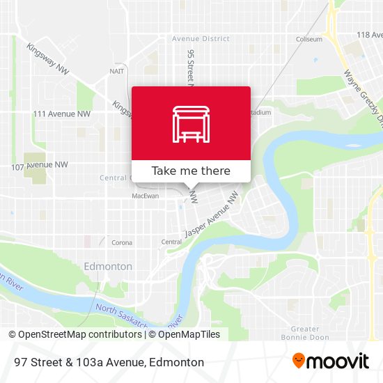 97 Street & 103a Avenue map