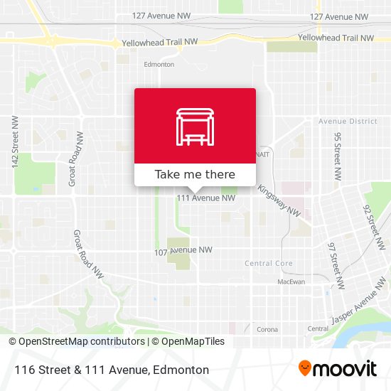 116 Street & 111 Avenue map