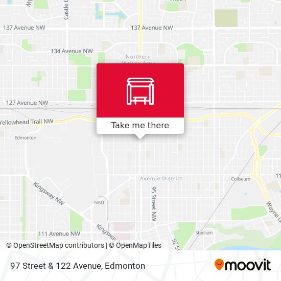 97 Street & 122 Avenue map