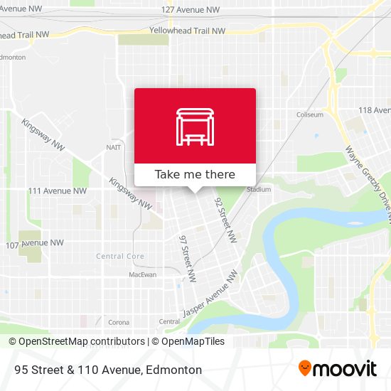 95 Street & 110 Avenue map