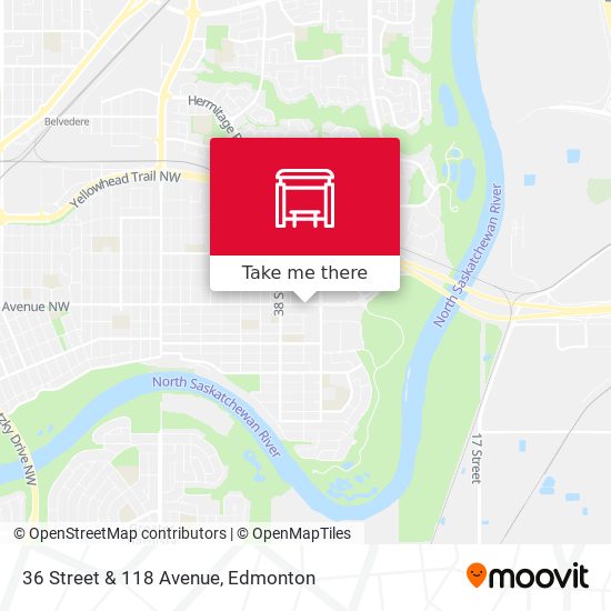 36 Street & 118 Avenue map