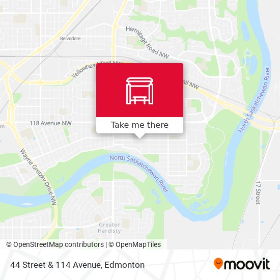 44 Street & 114 Avenue map