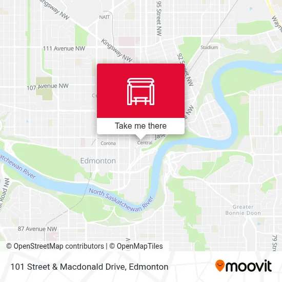 101 Street & Macdonald Drive map
