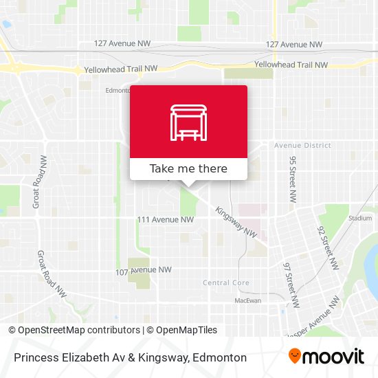 Princess Elizabeth Av & Kingsway map