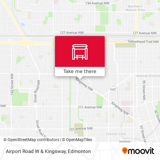 Airport Road W & Kingsway map