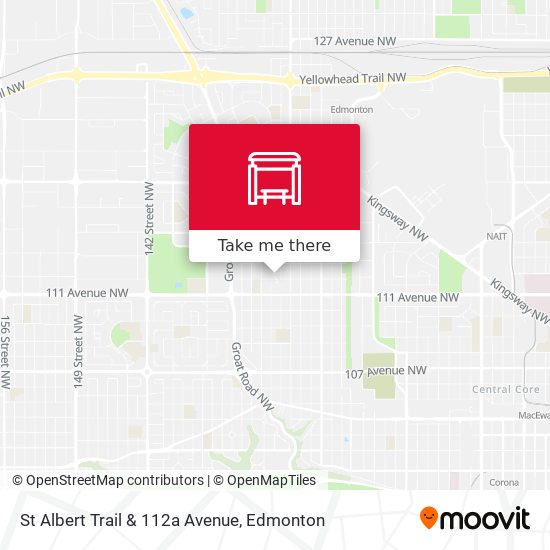 St Albert Trail & 112a Avenue map