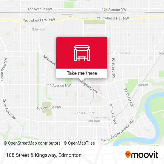 108 Street & Kingsway map