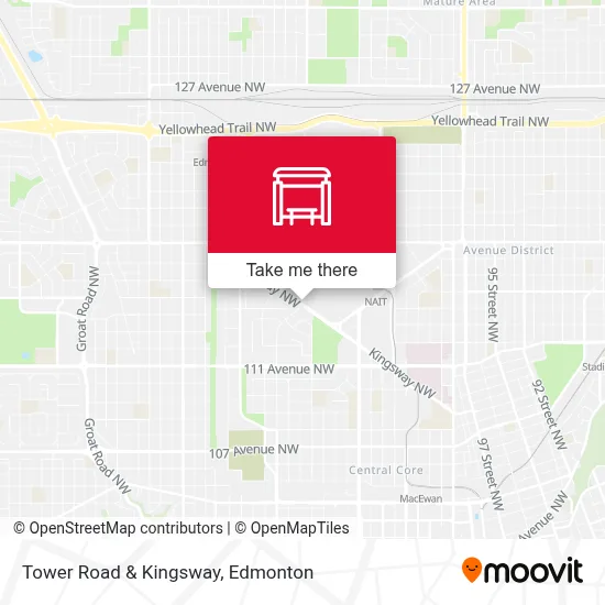 Tower Road & Kingsway map