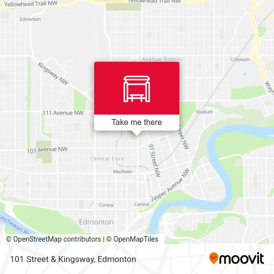 101 Street & Kingsway map