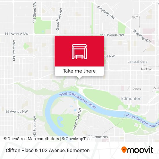 Clifton Place & 102 Avenue map