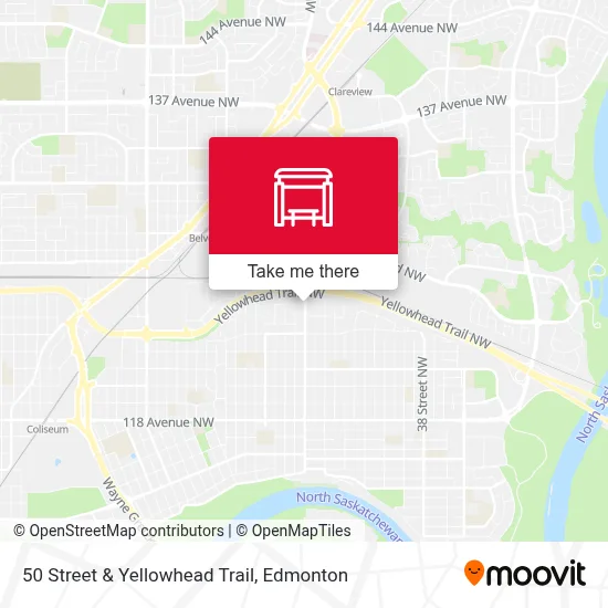 50 Street & Yellowhead Trail map
