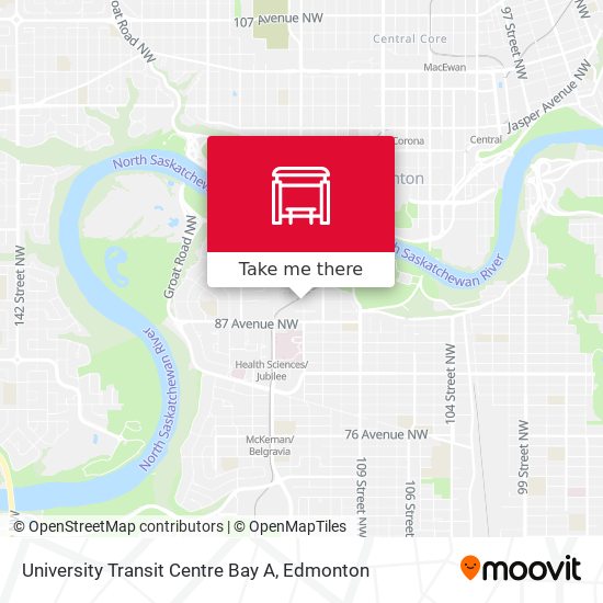 University Transit Centre Bay A map