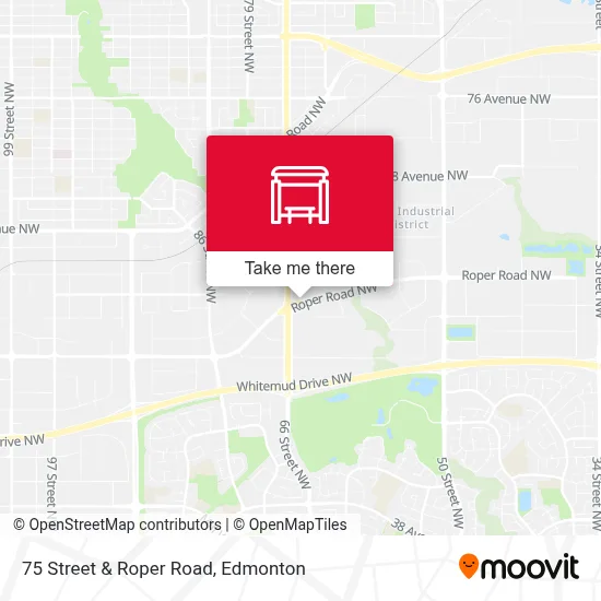 75 Street & Roper Road map
