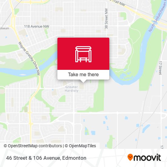 46 Street & 106 Avenue map