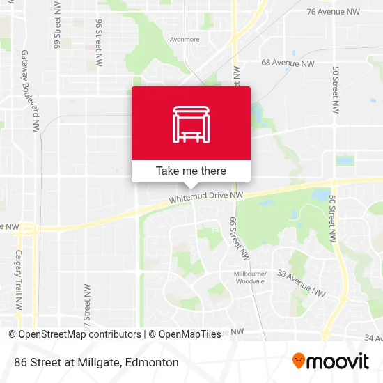 86 Street at Millgate map
