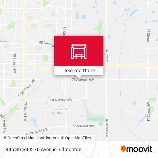 44a Street & 76 Avenue map