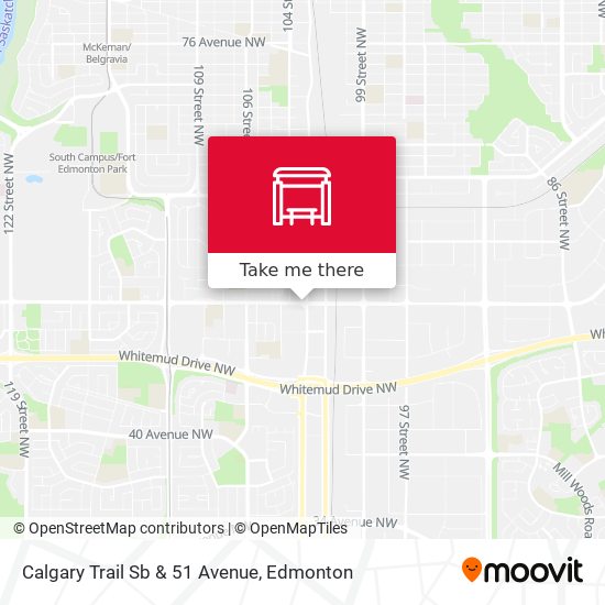 Calgary Trail Sb & 51 Avenue map
