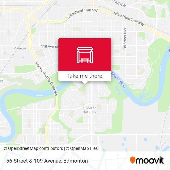 56 Street & 109 Avenue map
