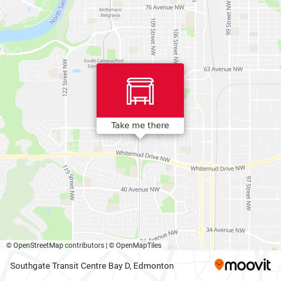 Southgate Transit Centre Bay D map