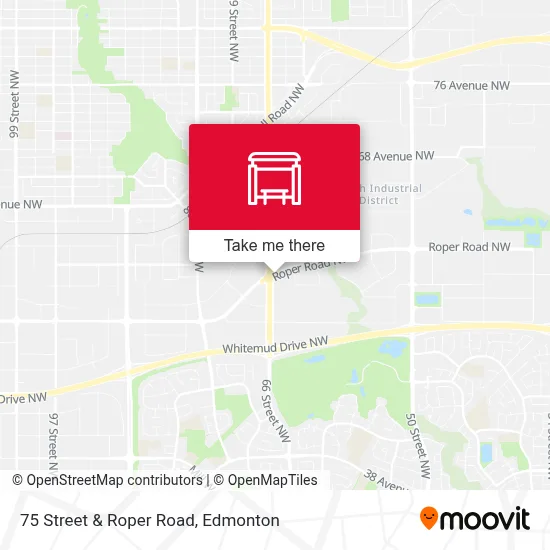 75 Street & Roper Road map