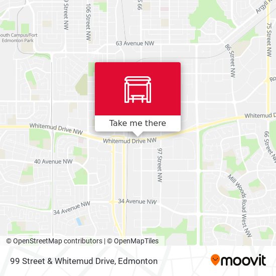 99 Street & Whitemud Drive map