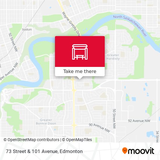 73 Street & 101 Avenue map