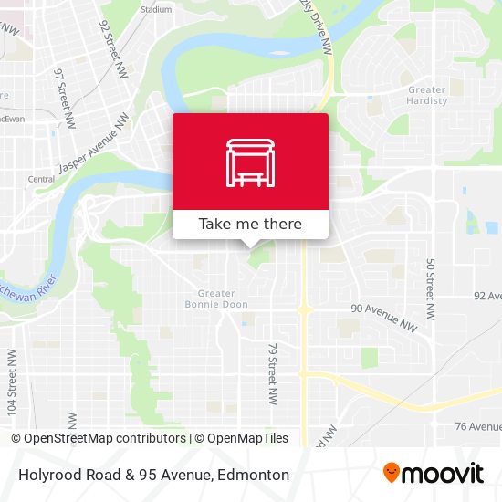 Holyrood Road & 95 Avenue map