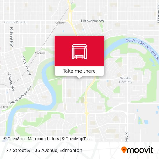 77 Street & 106 Avenue map