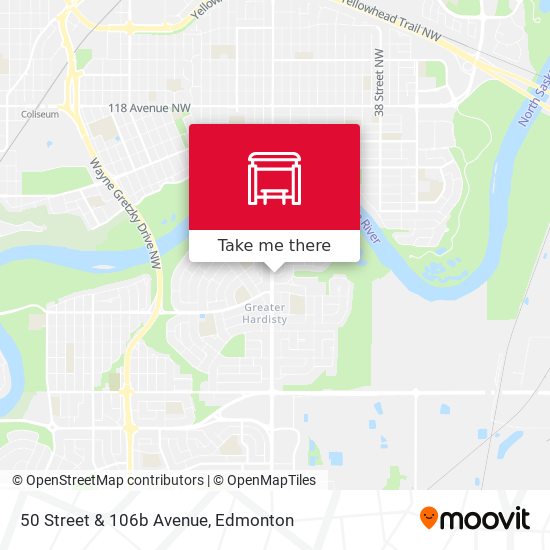 50 Street & 106b Avenue map