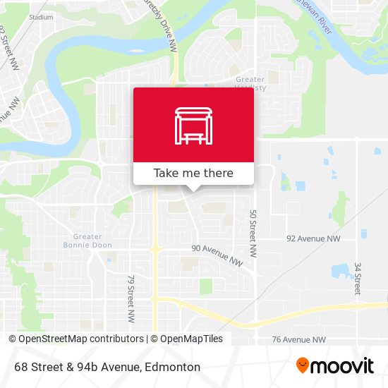 68 Street & 94b Avenue map