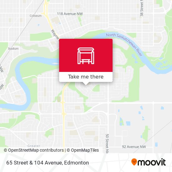 65 Street & 104 Avenue map