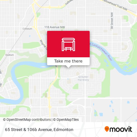 65 Street & 106b Avenue map