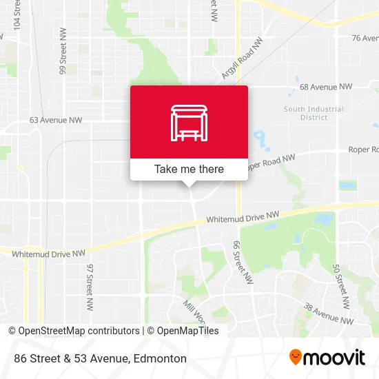 86 Street & 53 Avenue map