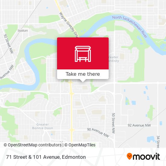 71 Street & 101 Avenue map