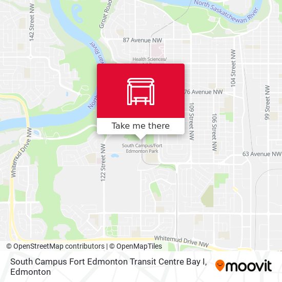 South Campus Fort Edmonton Transit Centre Bay I map
