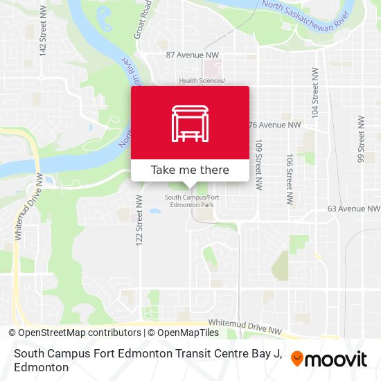 South Campus Fort Edmonton Transit Centre Bay J map