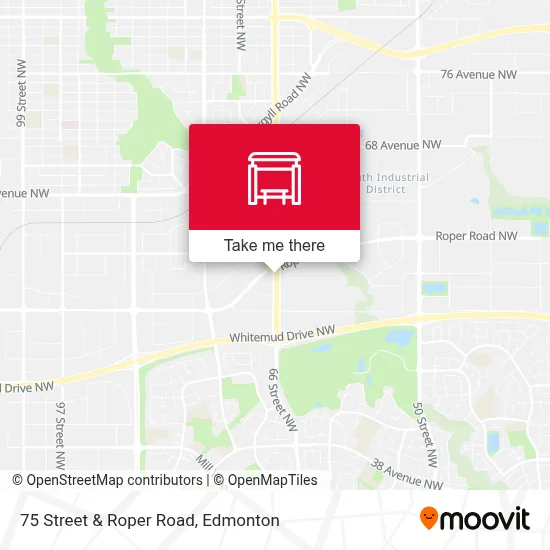 75 Street & Roper Road map