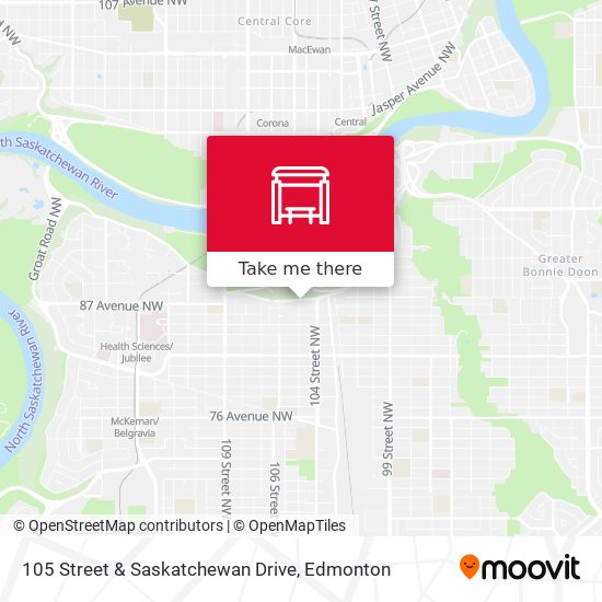 105 Street & Saskatchewan Drive plan