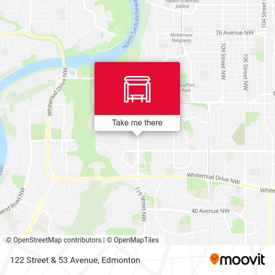 122 Street & 53 Avenue map