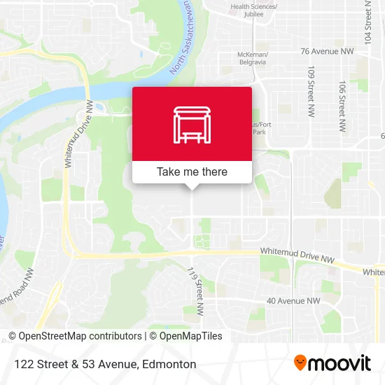 122 Street & 53 Avenue map