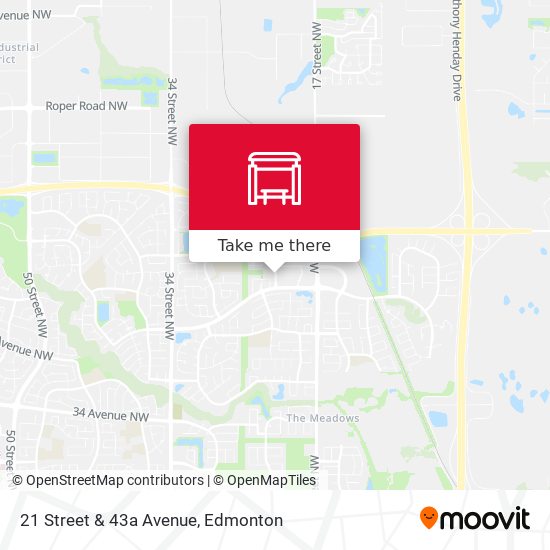 21 Street & 43a Avenue map