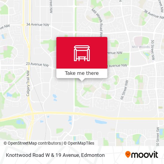 Knottwood Road W & 19 Avenue map
