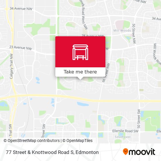 77 Street & Knottwood Road S map