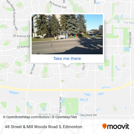 48 Street & Mill Woods Road S map