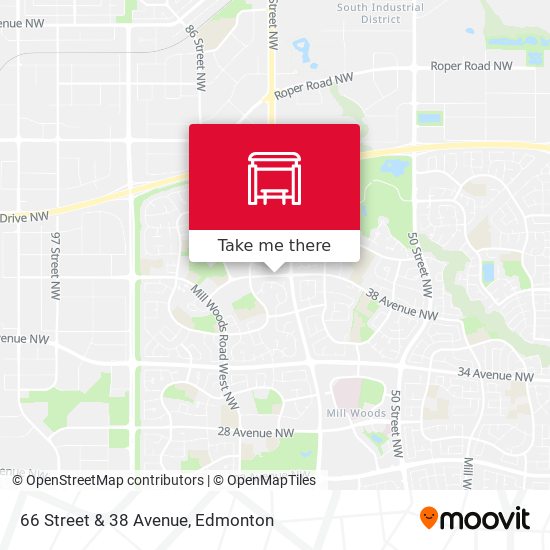 66 Street & 38 Avenue map