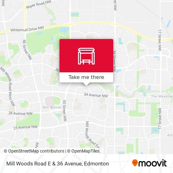 Mill Woods Road E & 36 Avenue map