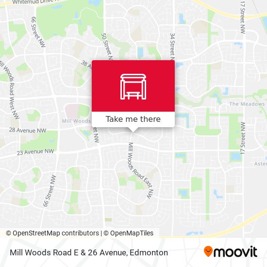 Mill Woods Road E & 26 Avenue map